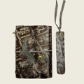 Mini brown ice A6 marbled pattern in brown and soft grayish light blue tones