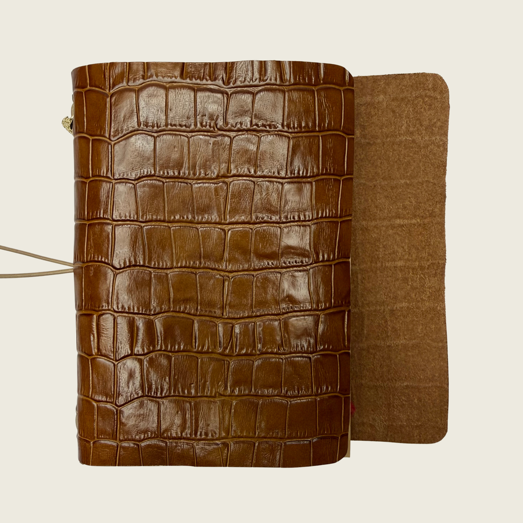 Mini Salted Caramel A6 beautiful embossed classic neutral color