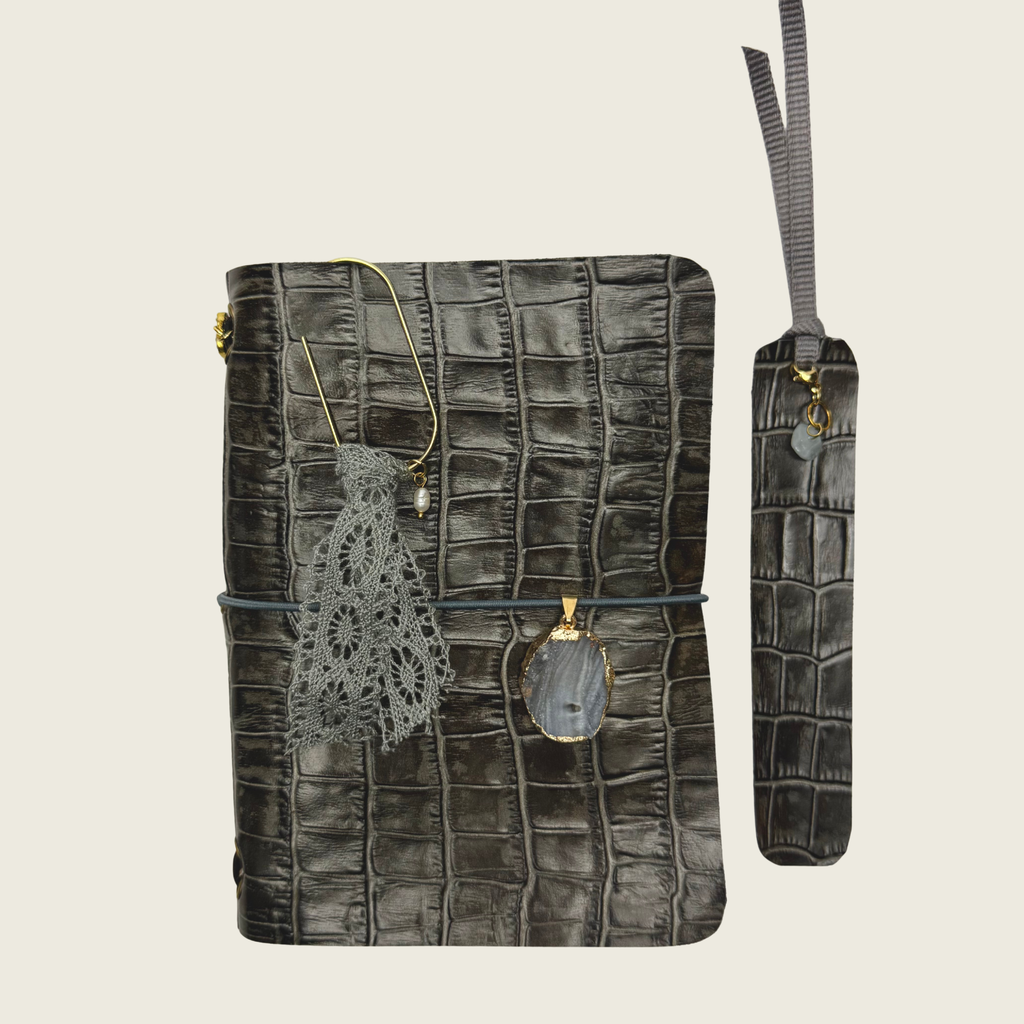 Mini Lava Smoke A6 grey embossed undertone, classy and original