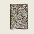 A5 insert 3 Suede soft leather with an elegant silver pattern