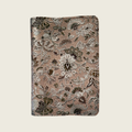 A6 insert 10 Nude-colored leather with textured metallic floral details