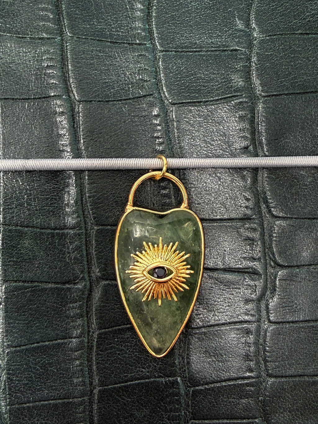 Mediterranea A5 green soft embossed leather, harmonious and chic