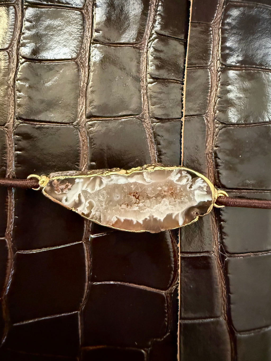 Mini Dark Chocolate A6 classic brown leather with refined elegance and timeless appeal