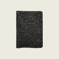 A6 Insert 12 Matte dark brown embossed leather with a refined textured pattern