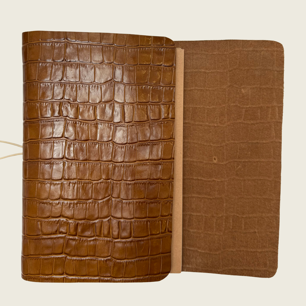 Salted caramel A5 beautiful embossed classic neutral color
