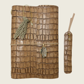Warm Sand A5 embossed in a smooth sand colored leather with a soft, timeless elegance.
