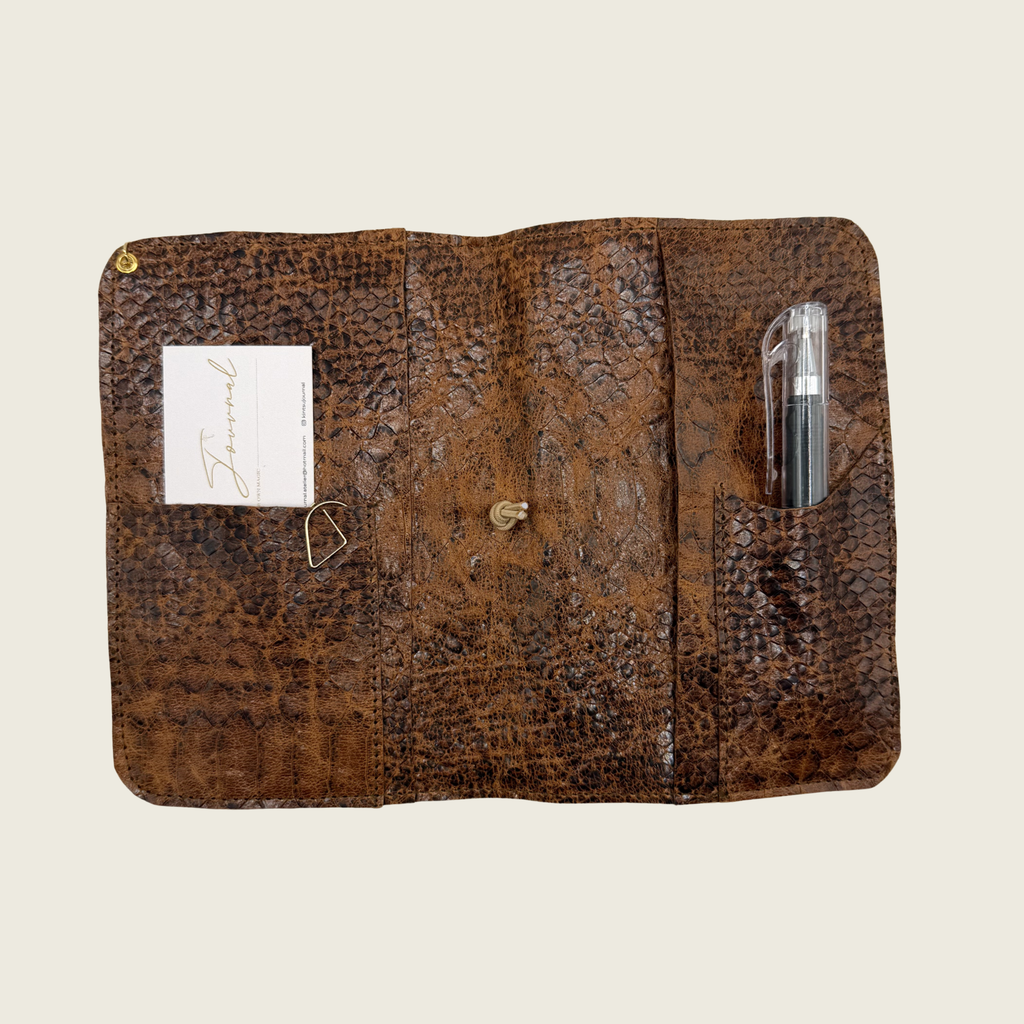 Rich warm brown in a natural textured finish, evoques a heritage feeling.